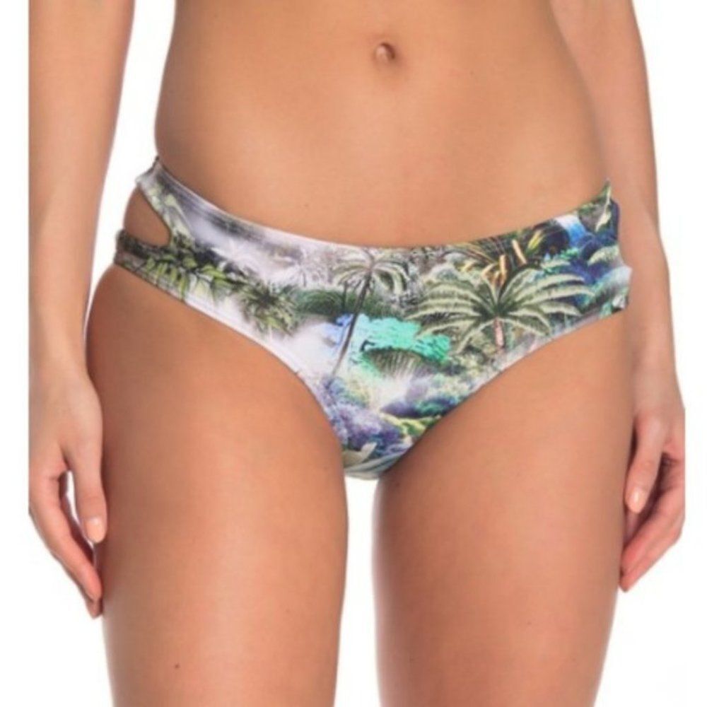 The Bikini Lab Cutout Hip Jungle Printed Bikini size S